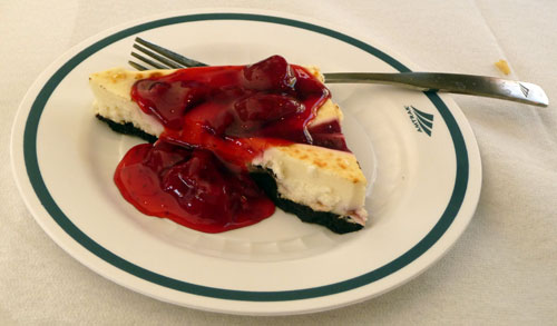 Amtrak train - raspberry cheesecake