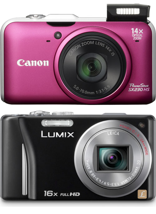 Canon PowerShot SX230 HS vs Panasonic Lumix DMC-TZ20 Compact Ultrazoom Cameras Compared