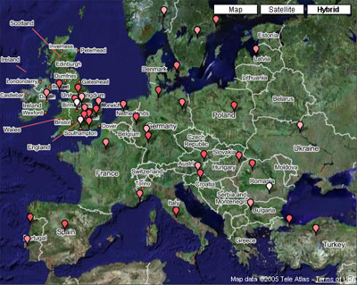 For example I have zoomed in to the map showing the location of visitors to