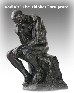 Rodins Thinker sculpture
